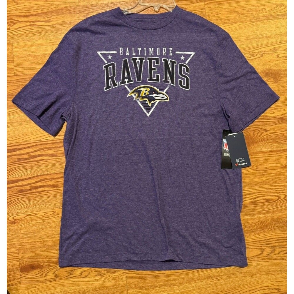 NFL Apparel Men’s Baltimore Ravens Team T-Shirt Black Purple Size XL Fanatics